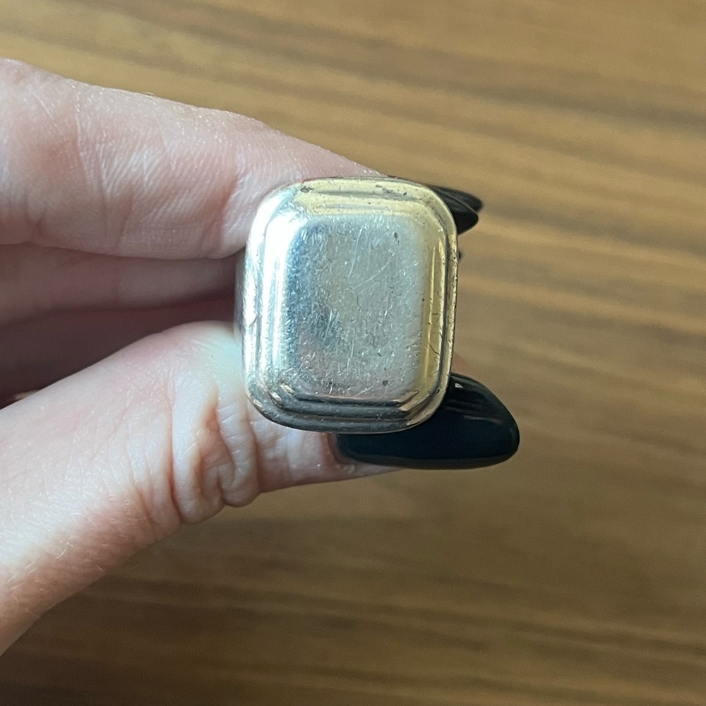 Vintage Heavy chunky 925 sterling silver stamped Mexico ring size 6.5 - Picture 5 of 9